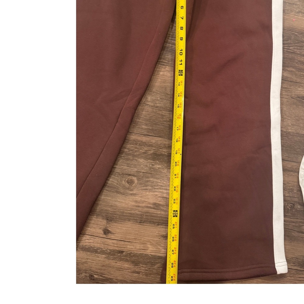 Wilo The Label Espresso Brown Wide Leg Side Stripe Sweatpants Small NWT - Picture 10 of 11